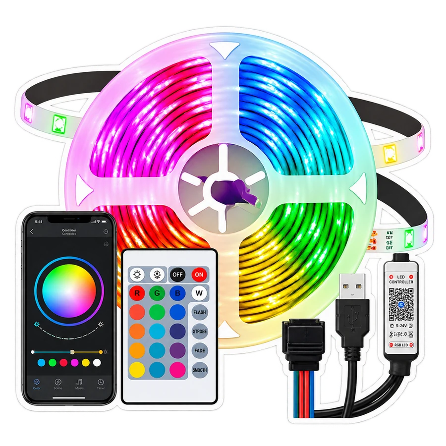 Fita LED RGB HiGooGoo com app e controle